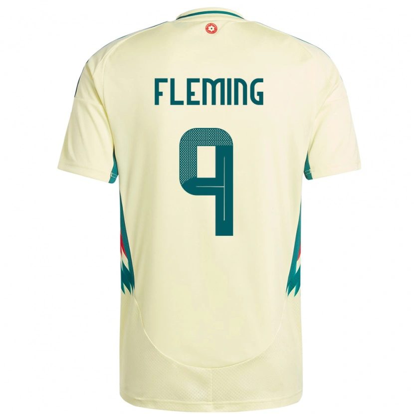 Danxen Mujer Camiseta Gales Cole Fleming #9 Beige Amarillo 2ª Equipación 24-26 La Camisa