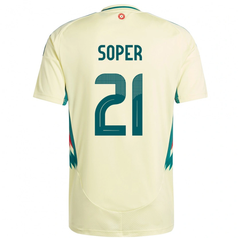 Danxen Mujer Camiseta Gales Poppy Soper #21 Beige Amarillo 2ª Equipación 24-26 La Camisa