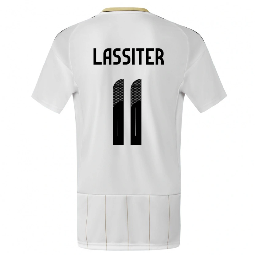 Danxen Mujer Camiseta Costa Rica Ariel Lassiter #11 Blanco 2ª Equipación 24-26 La Camisa