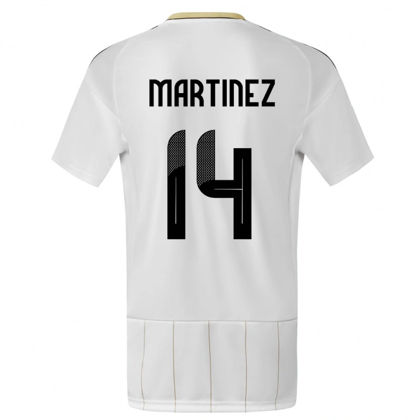 Danxen Mujer Camiseta Costa Rica Alonso Martínez #14 Blanco 2ª Equipación 24-26 La Camisa