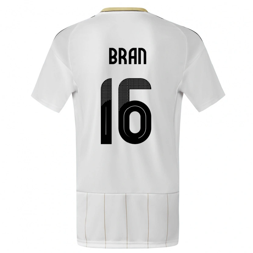 Danxen Mujer Camiseta Costa Rica Alejandro Bran #16 Blanco 2ª Equipación 24-26 La Camisa