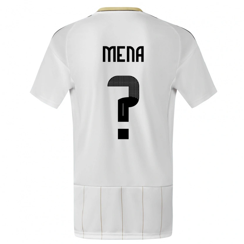 Danxen Mujer Camiseta Costa Rica Marko Mena #0 Blanco 2ª Equipación 24-26 La Camisa