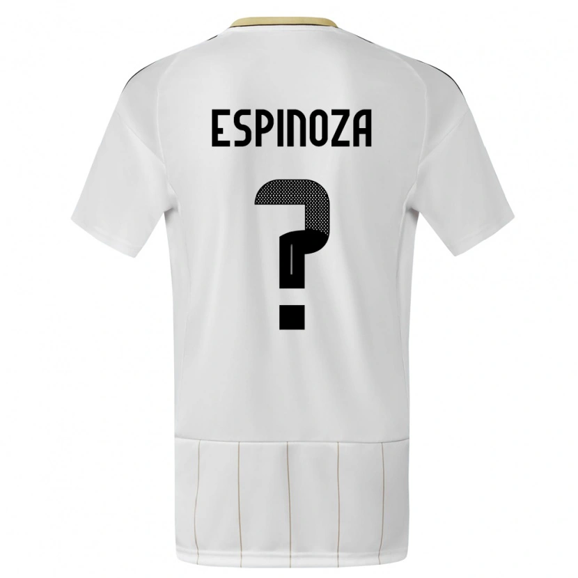 Danxen Mujer Camiseta Costa Rica Adrián Espinoza #0 Blanco 2ª Equipación 24-26 La Camisa