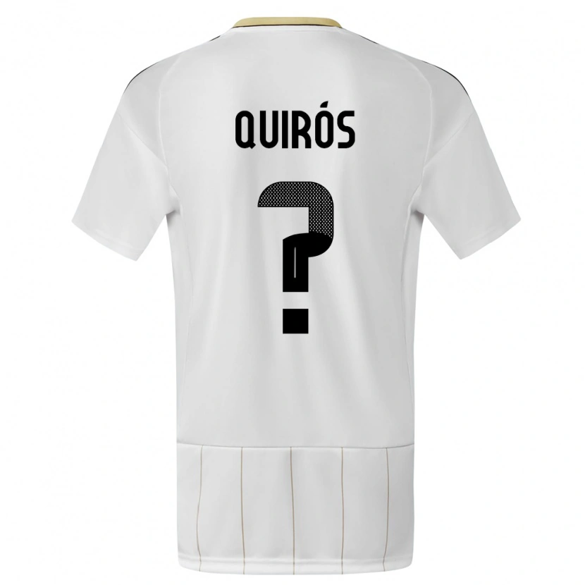 Danxen Mujer Camiseta Costa Rica Santiago Quirós #0 Blanco 2ª Equipación 24-26 La Camisa