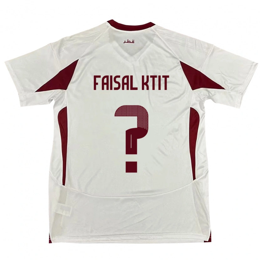 Danxen Mujer Camiseta Catar Zaid Faisal Ktit #0 Blanco 2ª Equipación 24-26 La Camisa