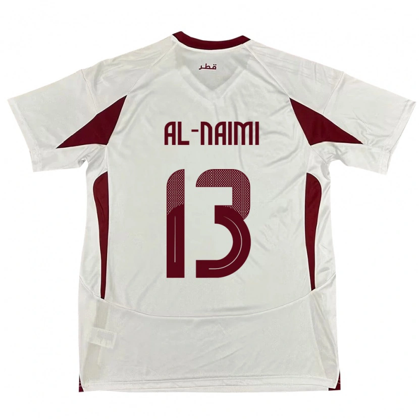 Danxen Mujer Camiseta Catar Zahra Al Naimi #13 Blanco 2ª Equipación 24-26 La Camisa