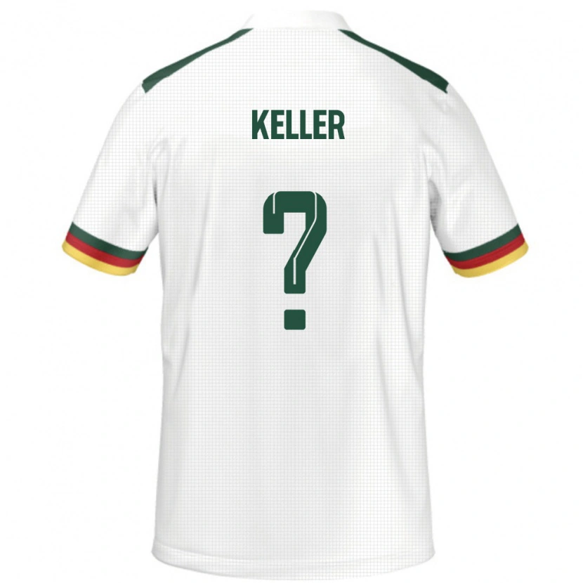 Danxen Mujer Camiseta Camerún Stephane Keller #0 Blanco 2ª Equipación 24-26 La Camisa