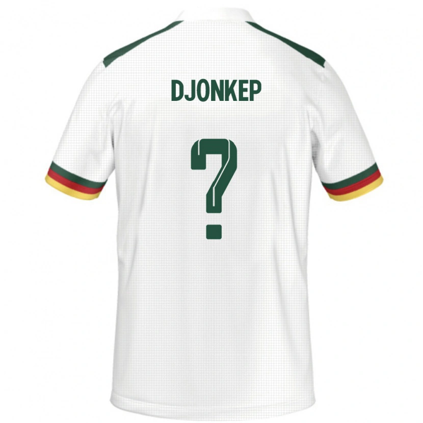 Danxen Mujer Camiseta Camerún Harisson Djonkep #0 Blanco 2ª Equipación 24-26 La Camisa