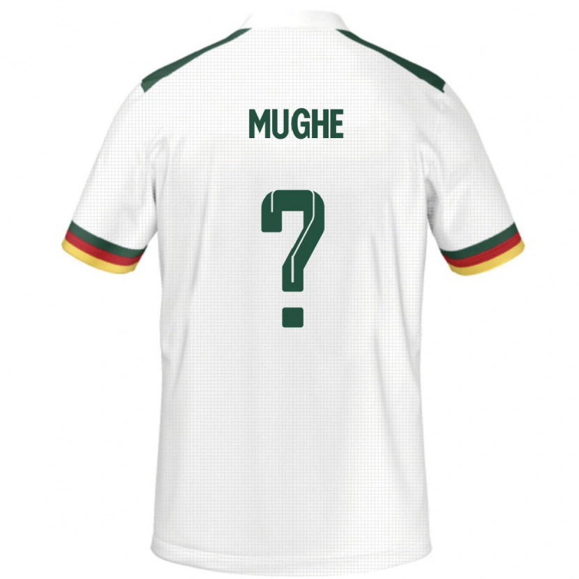 Danxen Mujer Camiseta Camerún François Mughe #0 Blanco 2ª Equipación 24-26 La Camisa