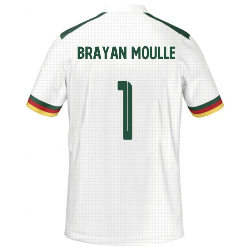 Danxen Mujer Camiseta Camerún Jason Brayan Moulle #1 Blanco 2ª Equipación 24-26 La Camisa
