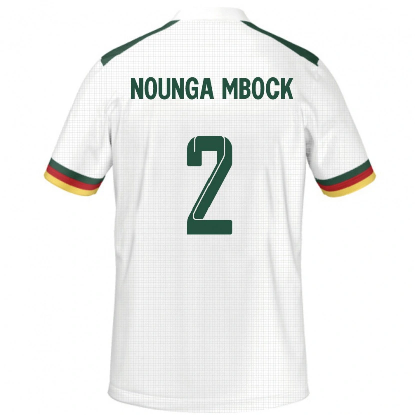 Danxen Mujer Camiseta Camerún Eiffrel Hernandez Nounga Mbock #2 Blanco 2ª Equipación 24-26 La Camisa