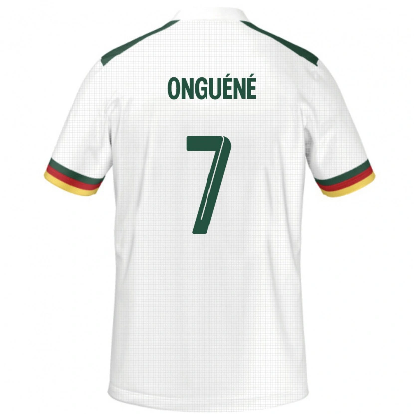Danxen Mujer Camiseta Camerún Gabrielle Onguene #7 Blanco 2ª Equipación 24-26 La Camisa