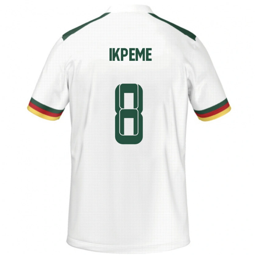 Danxen Mujer Camiseta Camerún Stephan Ikpeme #8 Blanco 2ª Equipación 24-26 La Camisa