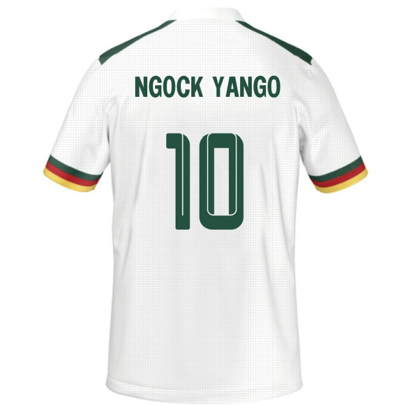 Danxen Mujer Camiseta Camerún Grace Ngock Yango #10 Blanco 2ª Equipación 24-26 La Camisa