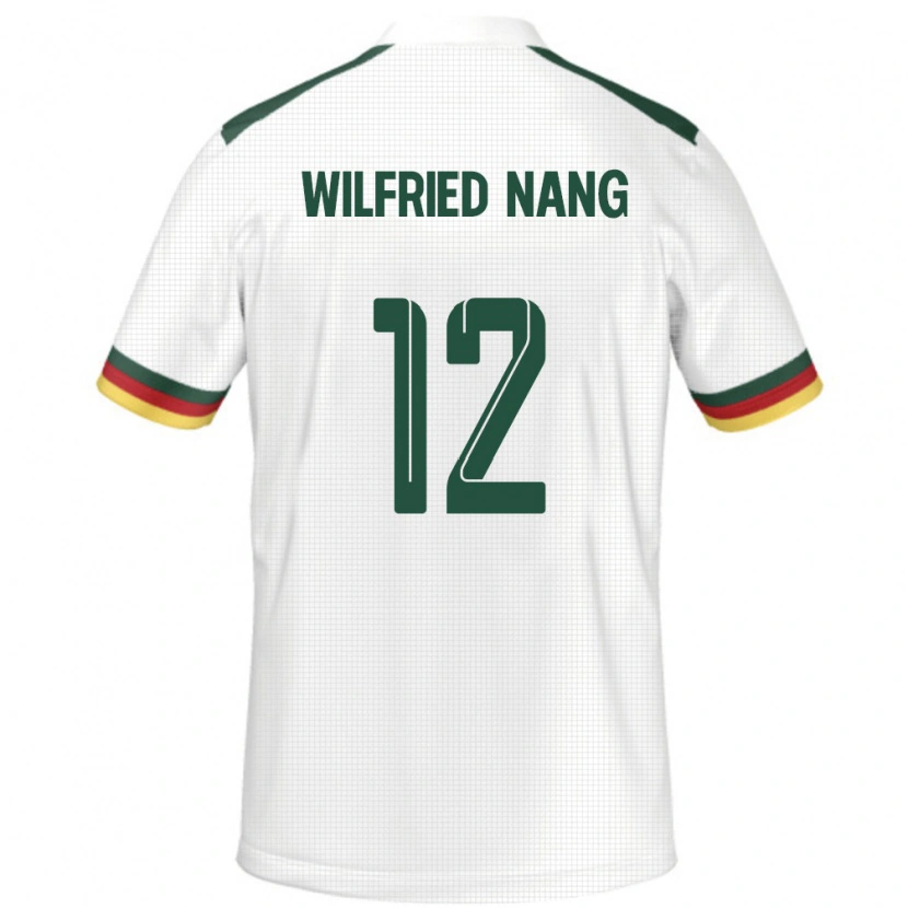 Danxen Mujer Camiseta Camerún Toni Wilfried Nang #12 Blanco 2ª Equipación 24-26 La Camisa