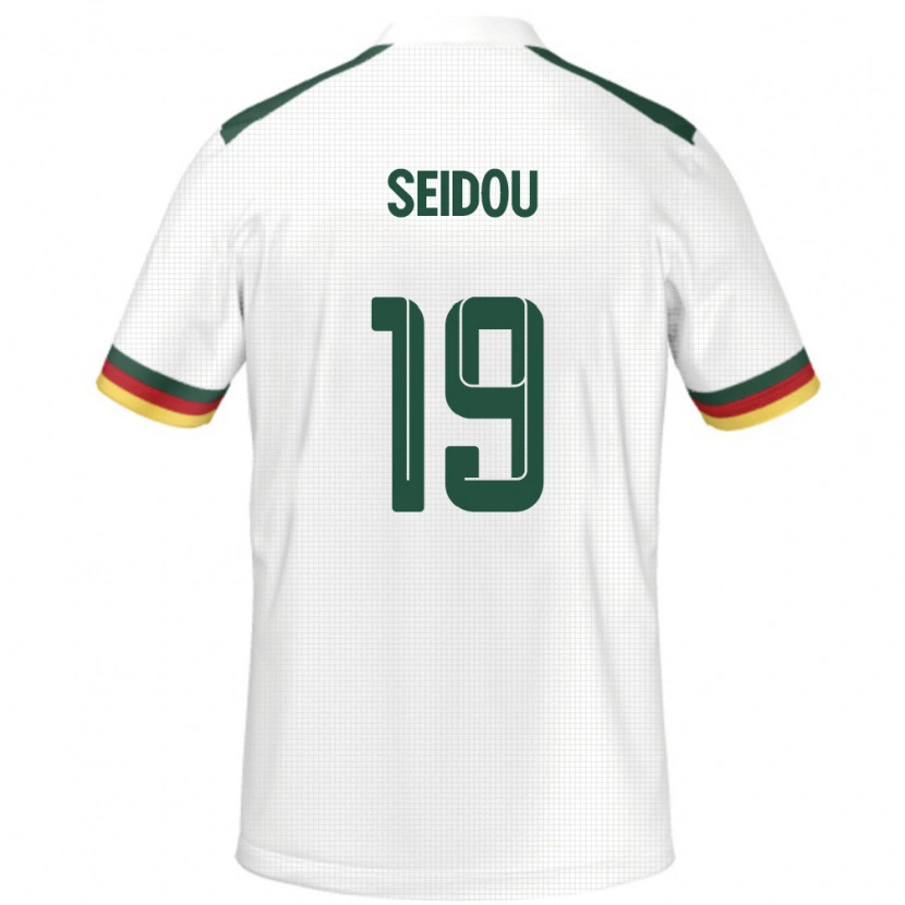 Danxen Mujer Camiseta Camerún Ismaila Seidou #19 Blanco 2ª Equipación 24-26 La Camisa
