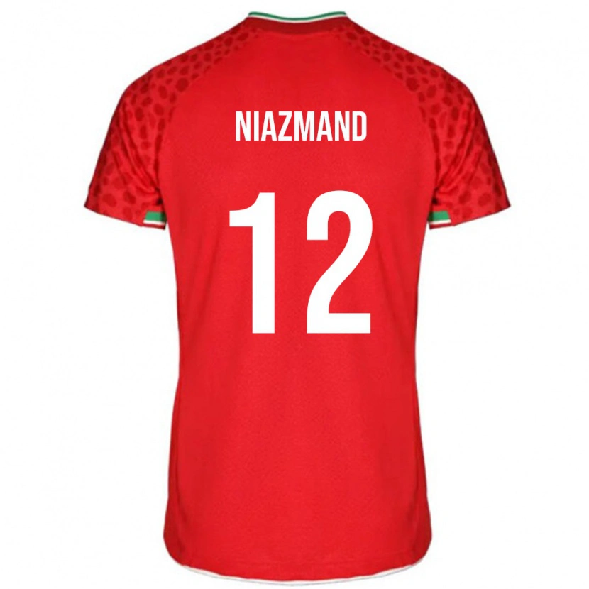 Danxen Mujer Camiseta Irán Payam Niazmand #12 Rojo 2ª Equipación 24-26 La Camisa
