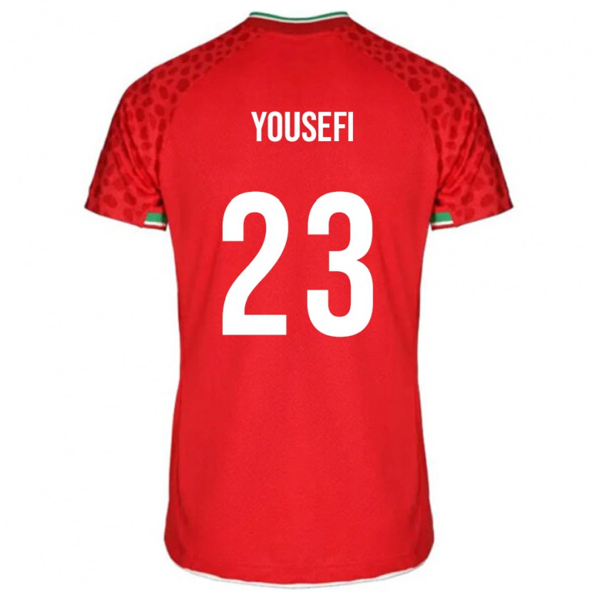 Danxen Mujer Camiseta Irán Aria Yousefi #23 Rojo 2ª Equipación 24-26 La Camisa