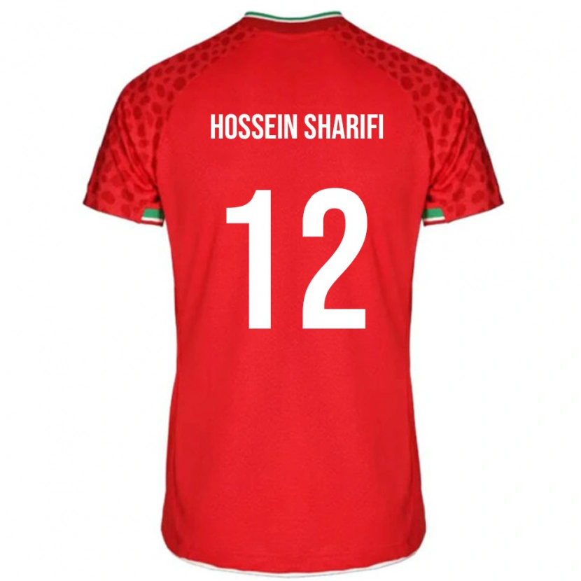 Danxen Mujer Camiseta Irán Mohammad Hossein Sharifi #12 Rojo 2ª Equipación 24-26 La Camisa