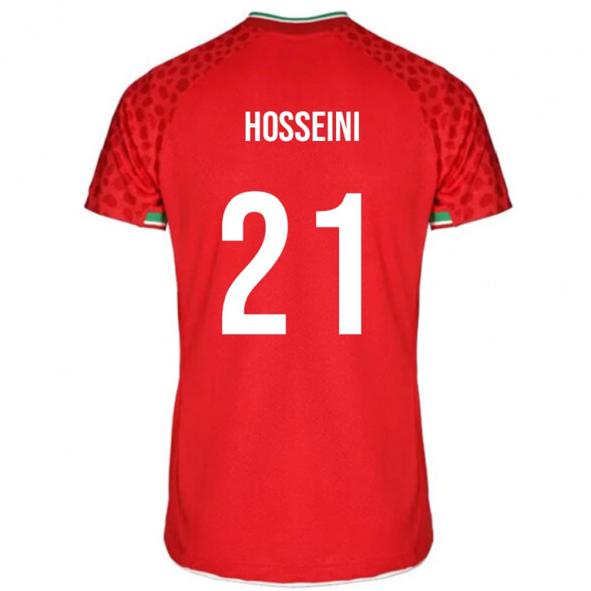 Danxen Mujer Camiseta Irán Majid Hosseini #21 Rojo 2ª Equipación 24-26 La Camisa
