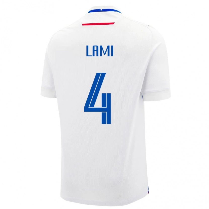 Danxen Mujer Camiseta Eslovaquia Adam Lami #4 Blanco 2ª Equipación 24-26 La Camisa
