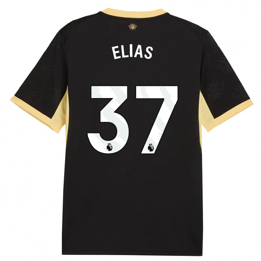Danxen Mujer Camiseta Allan Andrade Elias #37 Negro Amarillo 2ª Equipación 2026/27 La Camisa