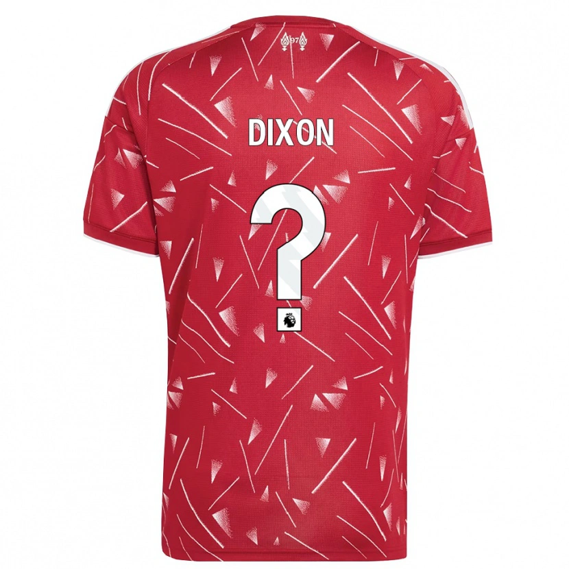 Danxen Mujer Camiseta Joseph Dixon #0 Blanco Rojo 1ª Equipación 2026/27 La Camisa