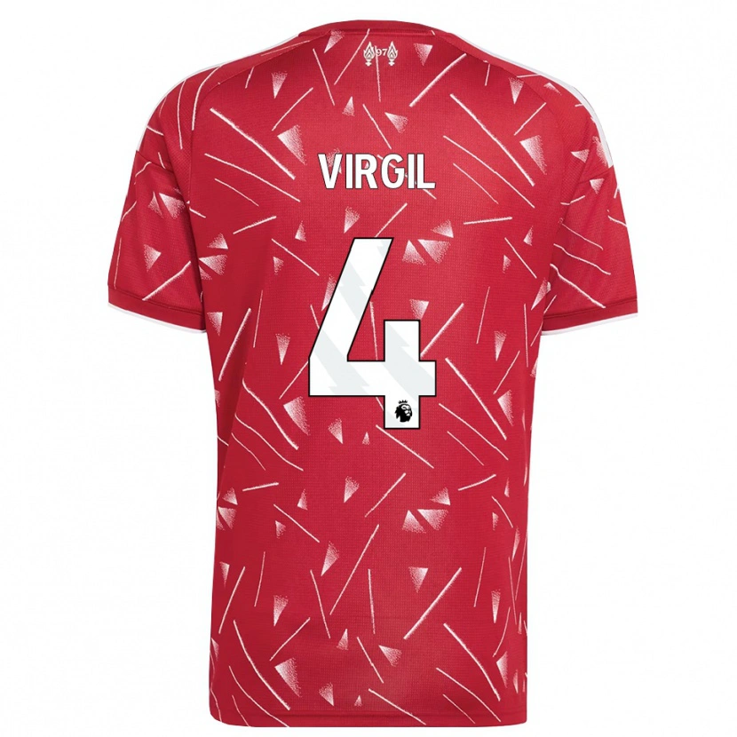 Danxen Mujer Camiseta Virgil Van Dijk #4 Blanco Rojo 1ª Equipación 2026/27 La Camisa
