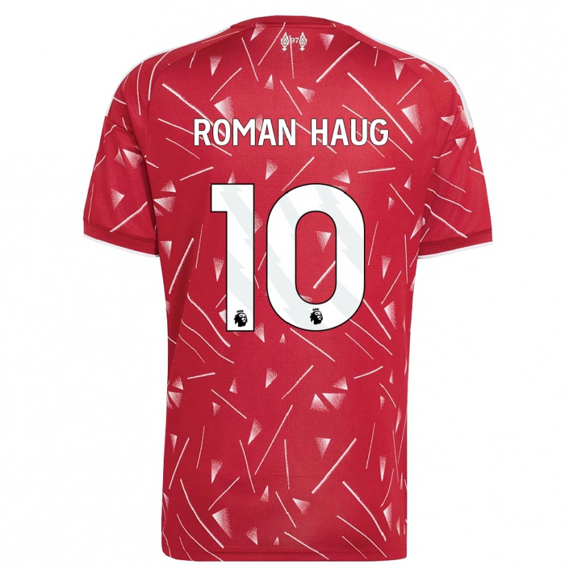 Danxen Mujer Camiseta Sophie Román Haug #10 Blanco Rojo 1ª Equipación 2026/27 La Camisa