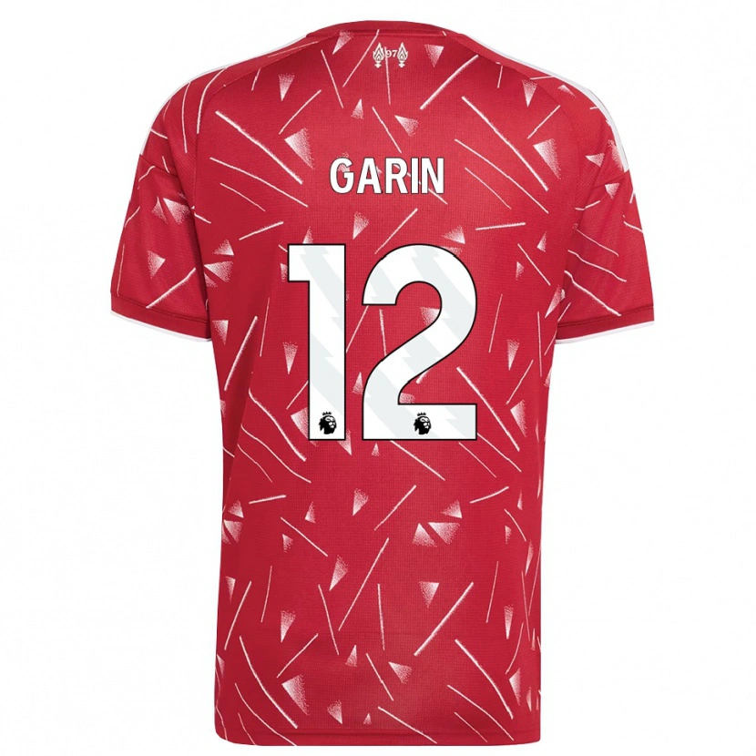 Danxen Mujer Camiseta Isaiah Garin #12 Blanco Rojo 1ª Equipación 2026/27 La Camisa