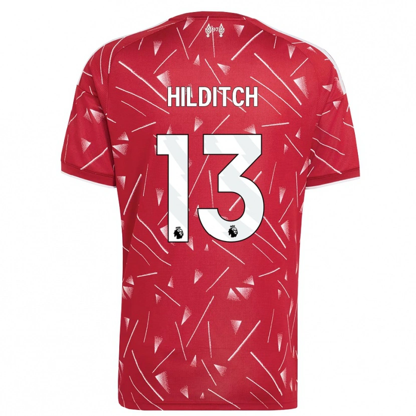 Danxen Mujer Camiseta James Hilditch #13 Blanco Rojo 1ª Equipación 2026/27 La Camisa
