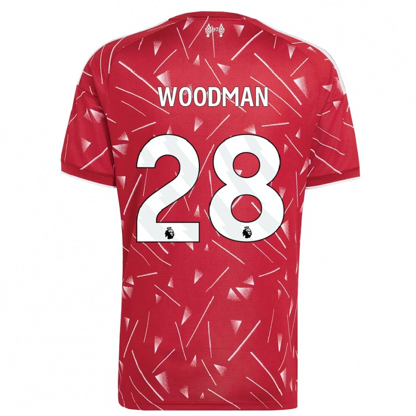 Danxen Mujer Camiseta Freddie Woodman #28 Blanco Rojo 1ª Equipación 2026/27 La Camisa