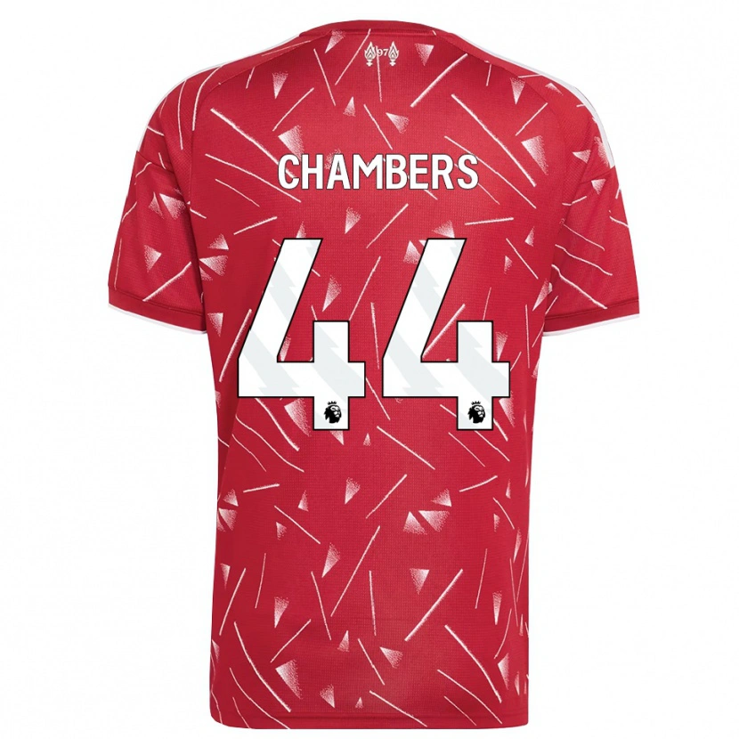 Danxen Mujer Camiseta Luke Chambers #44 Blanco Rojo 1ª Equipación 2026/27 La Camisa