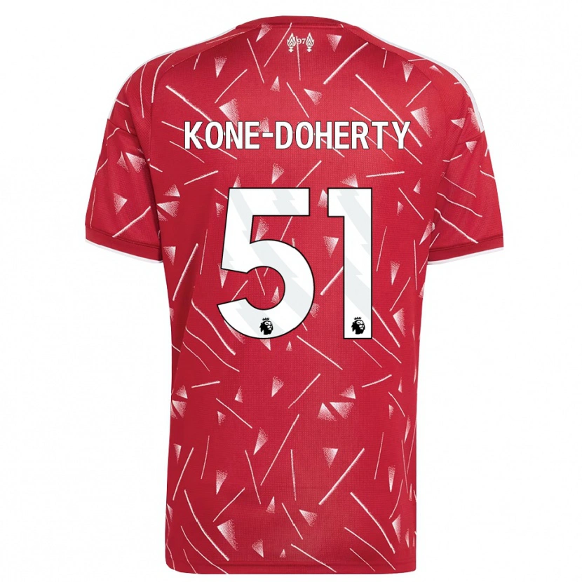 Danxen Mujer Camiseta Trent Kone-Doherty #51 Blanco Rojo 1ª Equipación 2026/27 La Camisa