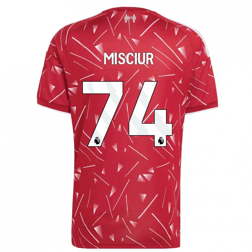 Danxen Mujer Camiseta Kornel Misciur #74 Blanco Rojo 1ª Equipación 2026/27 La Camisa
