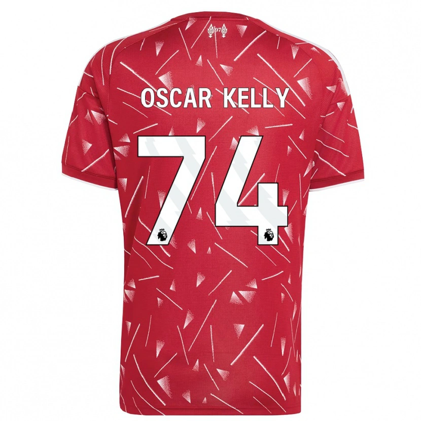 Danxen Mujer Camiseta Oscar Kelly #74 Blanco Rojo 1ª Equipación 2026/27 La Camisa