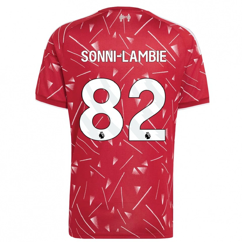 Danxen Mujer Camiseta Joshua Sonni-Lambie #82 Blanco Rojo 1ª Equipación 2026/27 La Camisa
