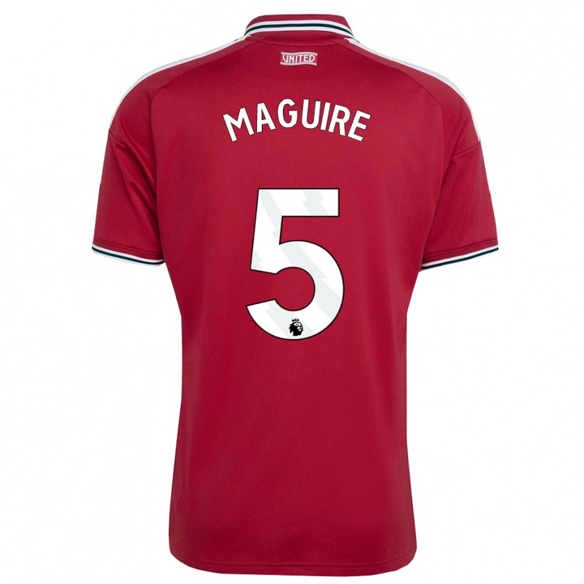 Danxen Mujer Camiseta Harry Maguire #5 Rojo Amarillo Blanco 1ª Equipación 2026/27 La Camisa
