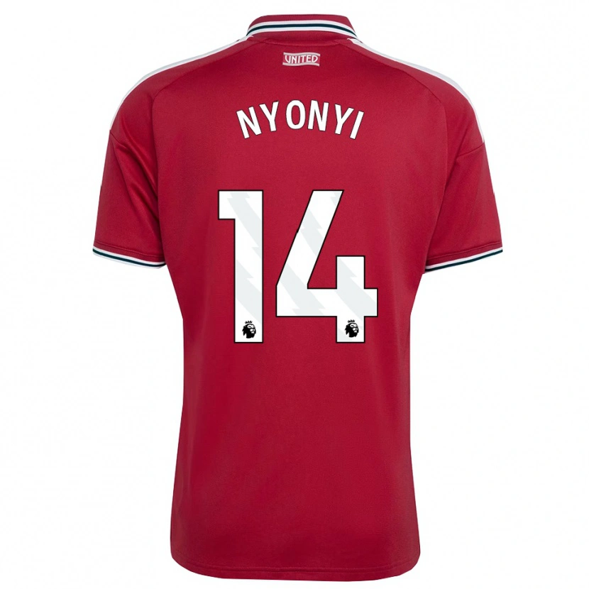 Danxen Mujer Camiseta Brian Nyonyi #14 Rojo Amarillo Blanco 1ª Equipación 2026/27 La Camisa
