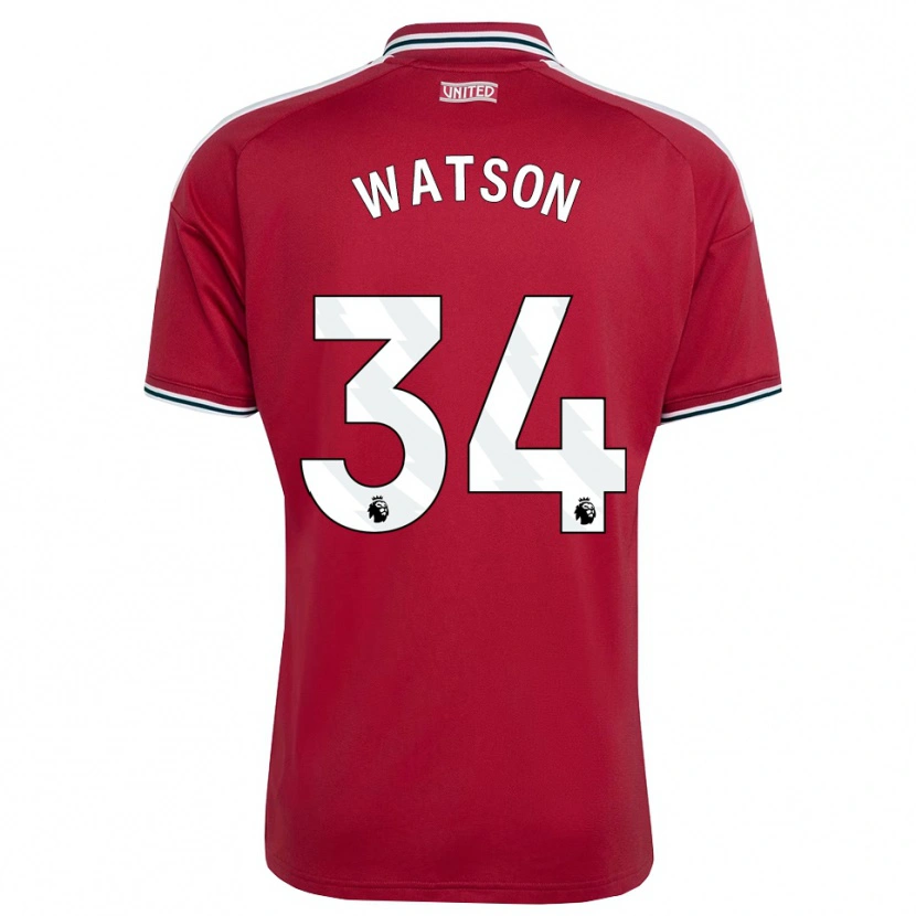 Danxen Mujer Camiseta Emma Watson #34 Rojo Amarillo Blanco 1ª Equipación 2026/27 La Camisa