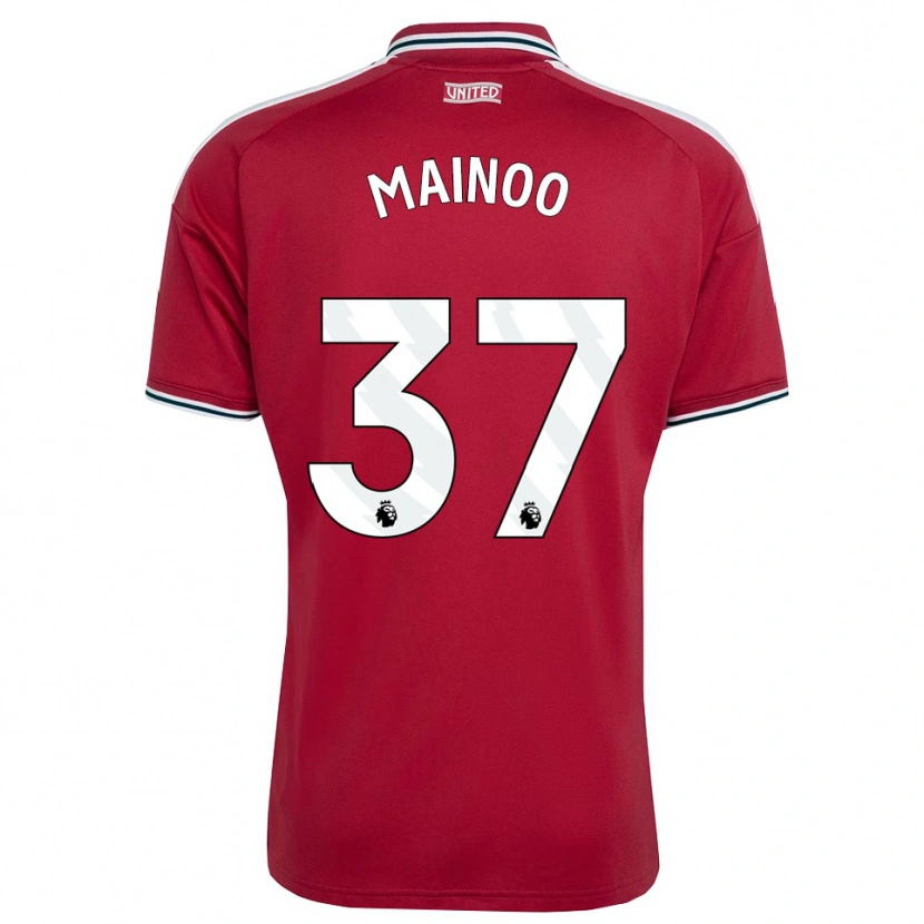 Danxen Mujer Camiseta Kobbie Mainoo #37 Rojo Amarillo Blanco 1ª Equipación 2026/27 La Camisa