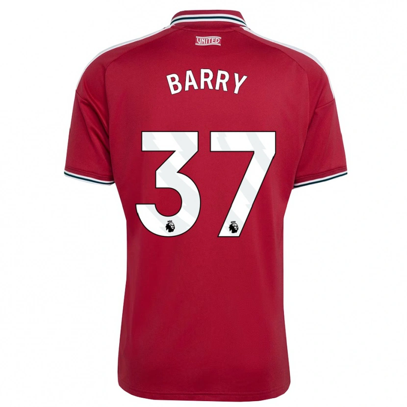 Danxen Mujer Camiseta Keira Barry #37 Rojo Amarillo Blanco 1ª Equipación 2026/27 La Camisa