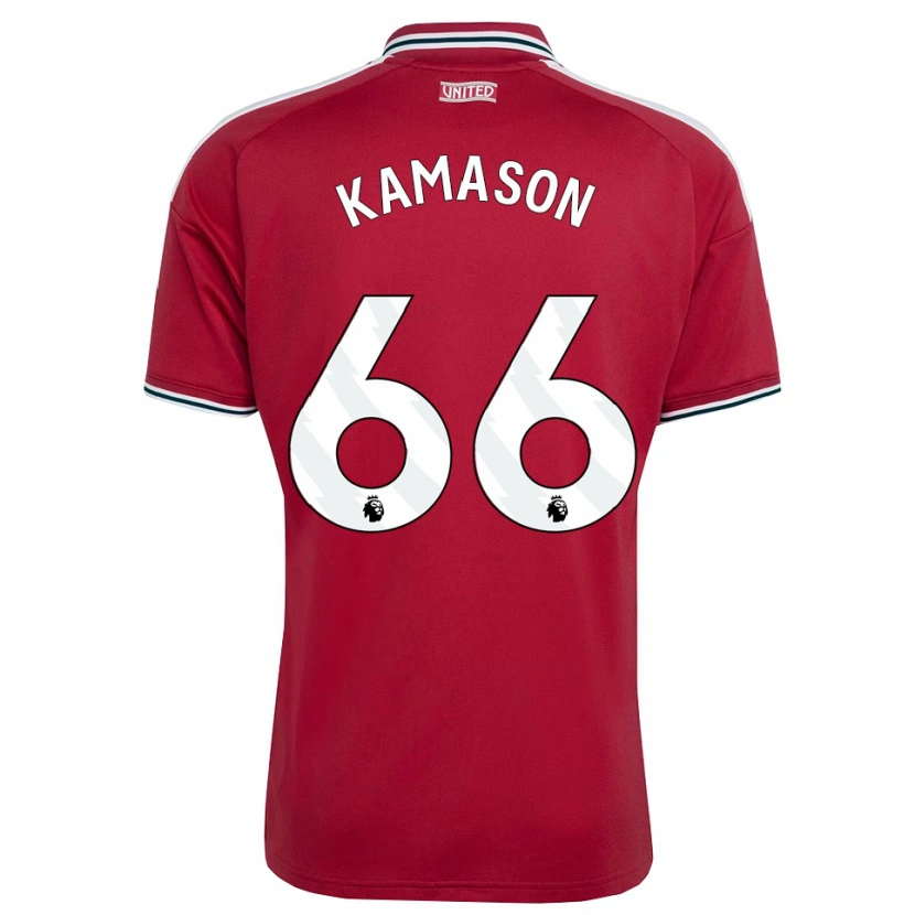 Danxen Mujer Camiseta Jaydan Kamason #66 Rojo Amarillo Blanco 1ª Equipación 2026/27 La Camisa