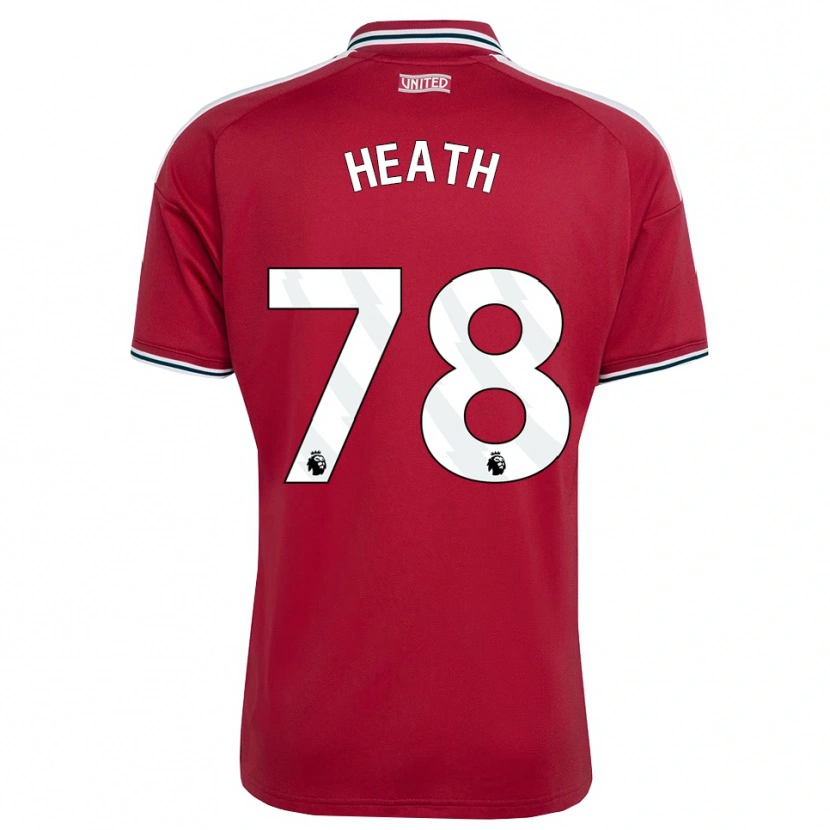 Danxen Mujer Camiseta Fred Heath #78 Rojo Amarillo Blanco 1ª Equipación 2026/27 La Camisa