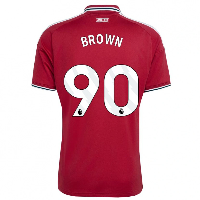 Danxen Mujer Camiseta Nathaniel-Junior Brown #90 Rojo Amarillo Blanco 1ª Equipación 2026/27 La Camisa