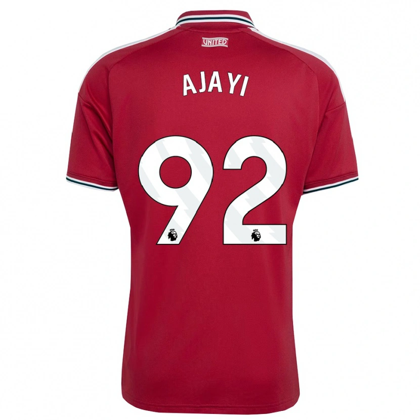 Danxen Mujer Camiseta Noah Ajayi #92 Rojo Amarillo Blanco 1ª Equipación 2026/27 La Camisa