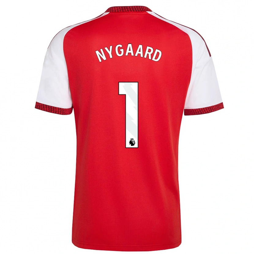 Danxen Mujer Camiseta Lucas Nygaard #1 Rojo Blanco Negro 1ª Equipación 2026/27 La Camisa
