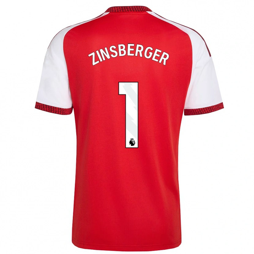 Danxen Mujer Camiseta Manuela Zinsberger #1 Rojo Blanco Negro 1ª Equipación 2026/27 La Camisa