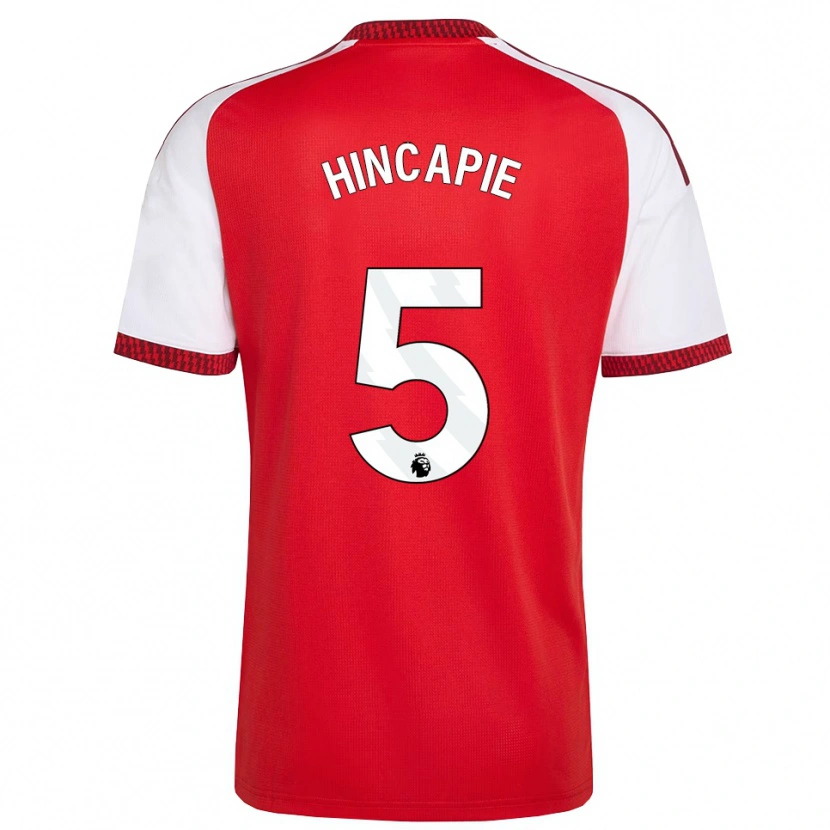 Danxen Mujer Camiseta Piero Hincapié #5 Rojo Blanco Negro 1ª Equipación 2026/27 La Camisa