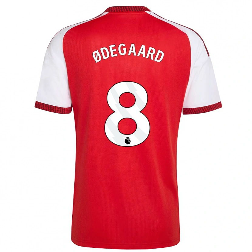 Danxen Mujer Camiseta Martin Ødegaard #8 Rojo Blanco Negro 1ª Equipación 2026/27 La Camisa
